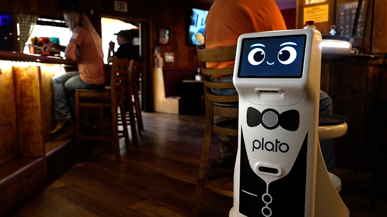 Plato pauses in bar of The Cazadero restaurant