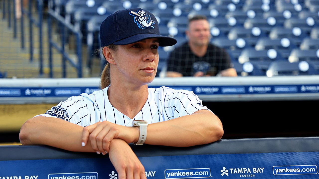 Baseball's first female manager Rachel Balkovec struck during