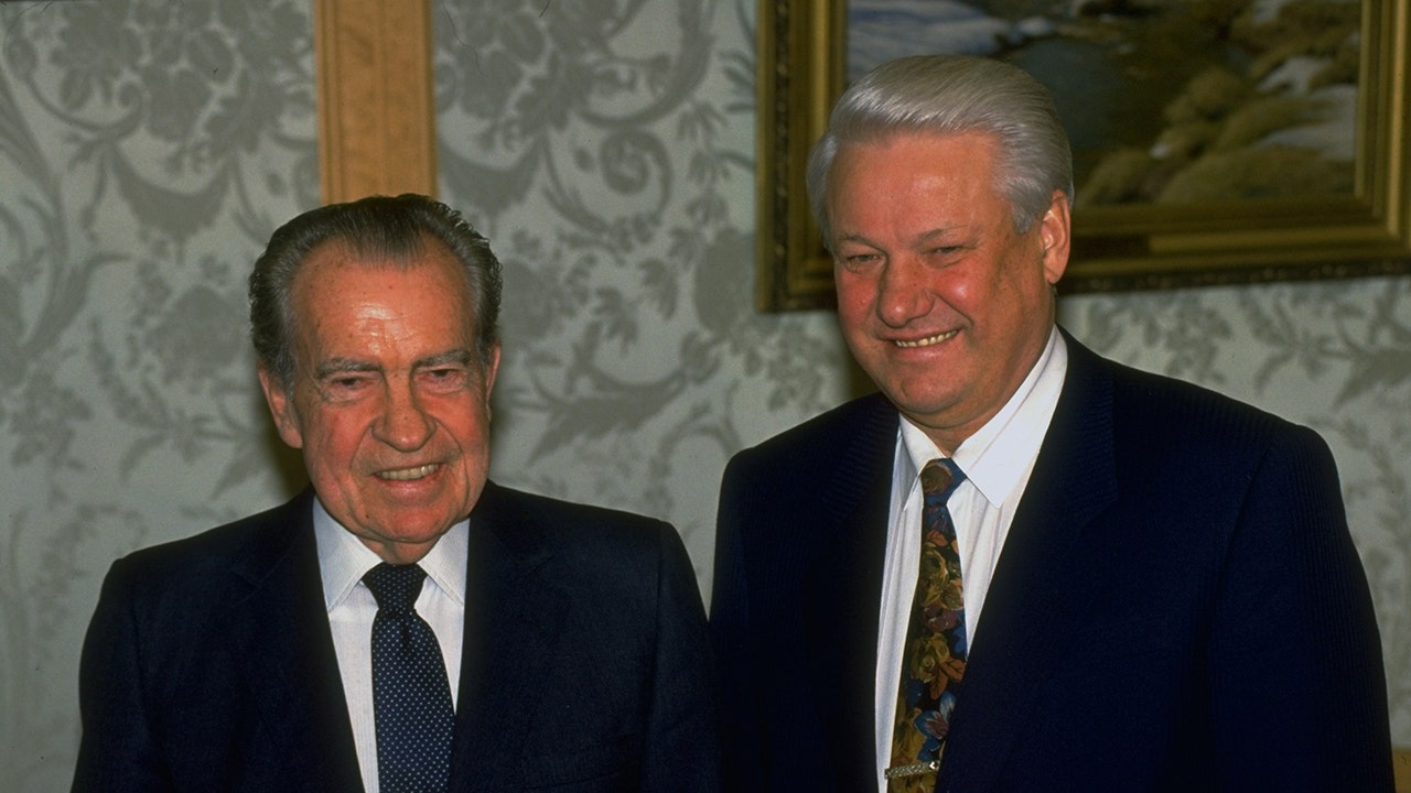 Richard Nixon and Boris Yeltsin