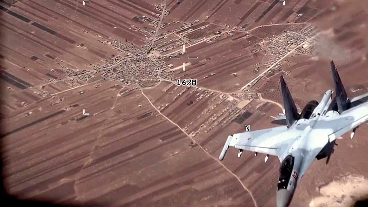 Russia plane flying near U.S. drone