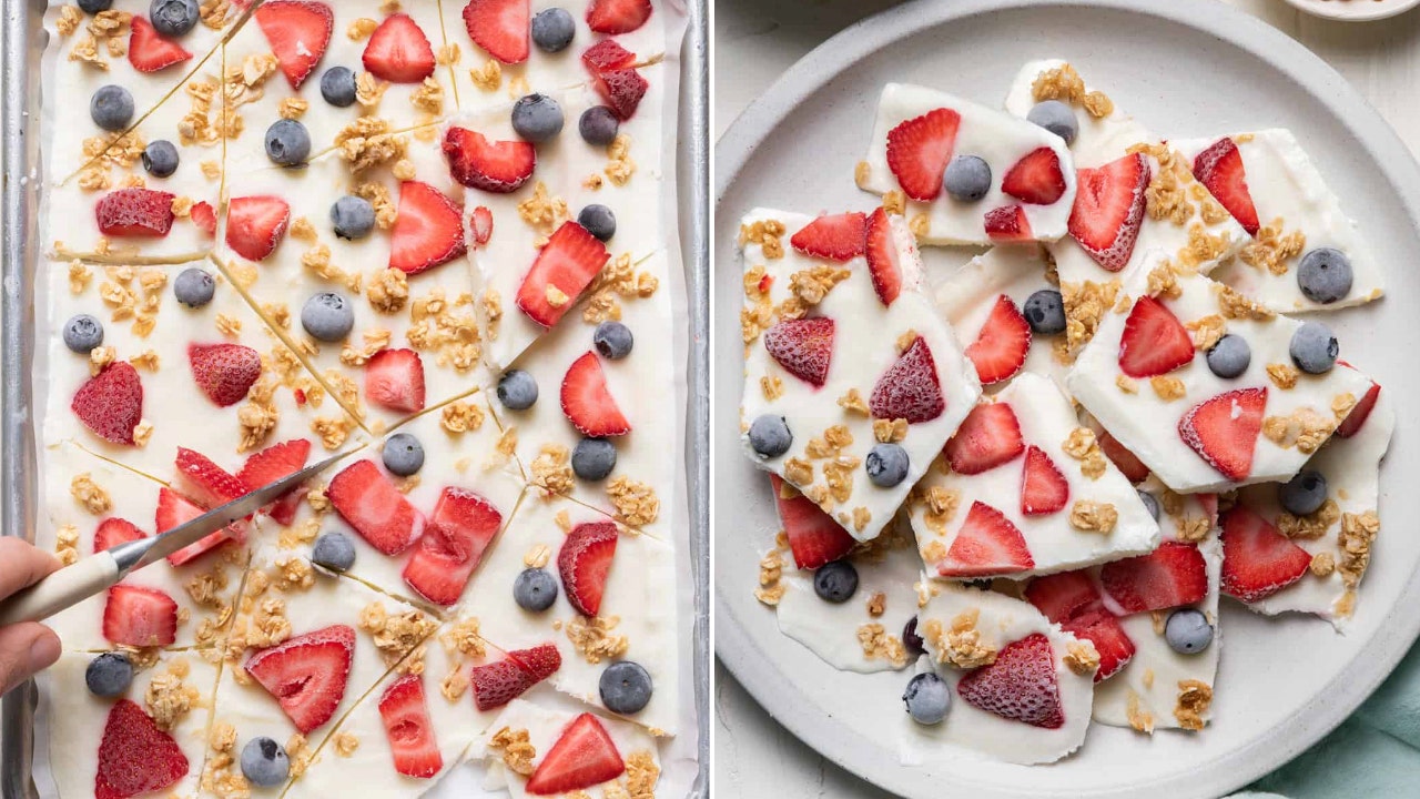 Berry-filled frozen yogurt 'bark' is a cool, creamy summer treat: Try the recipe