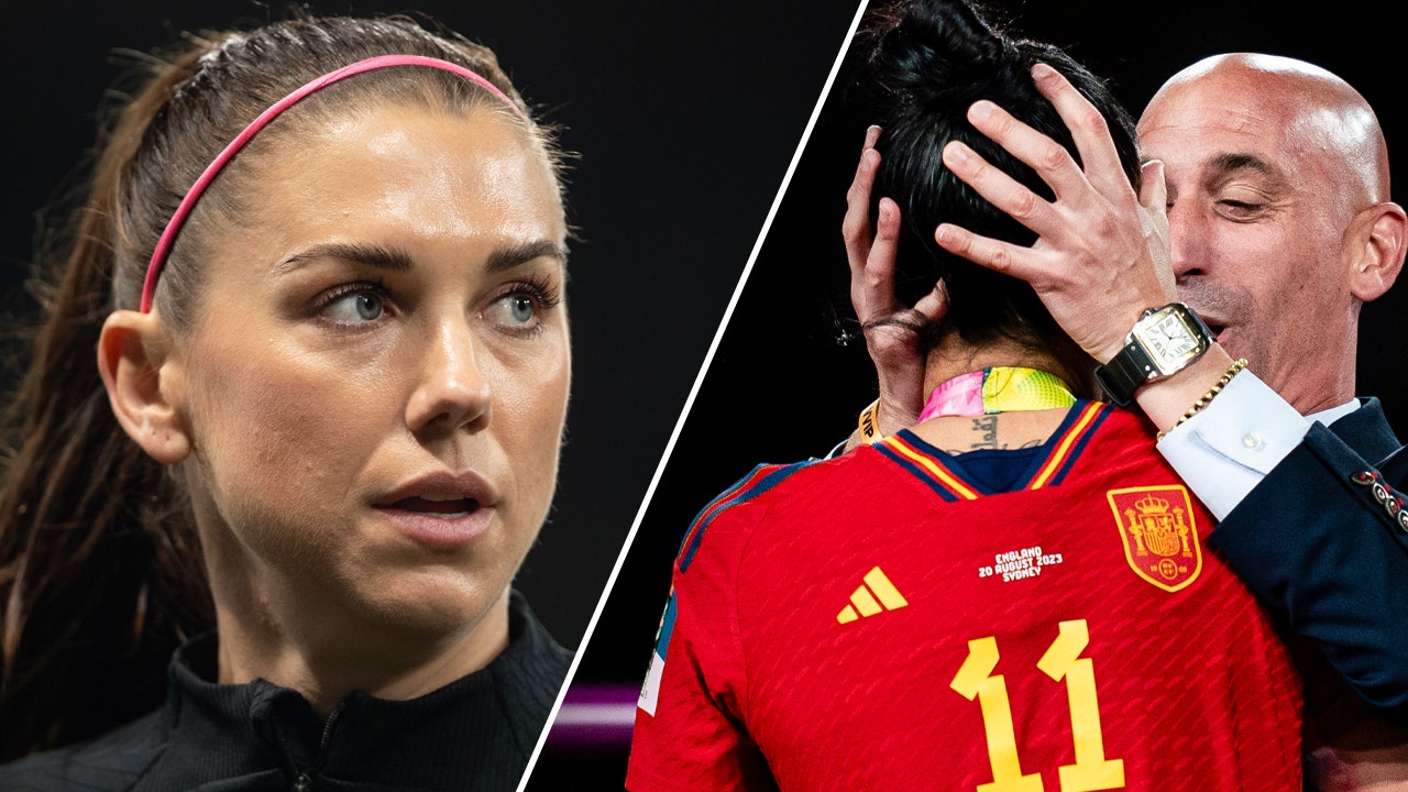 Amerikaanse voetbalster Alex Morgan ‘walgt van het publieke gedrag’ van de voorzitter van de Spaanse voetbalbond, steunt Jenny Hermoso