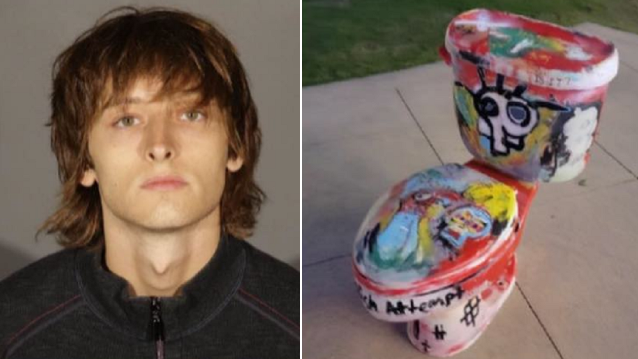 California man charged in 'bomb threat incident' after leaving toilet painted with skull at mall: police