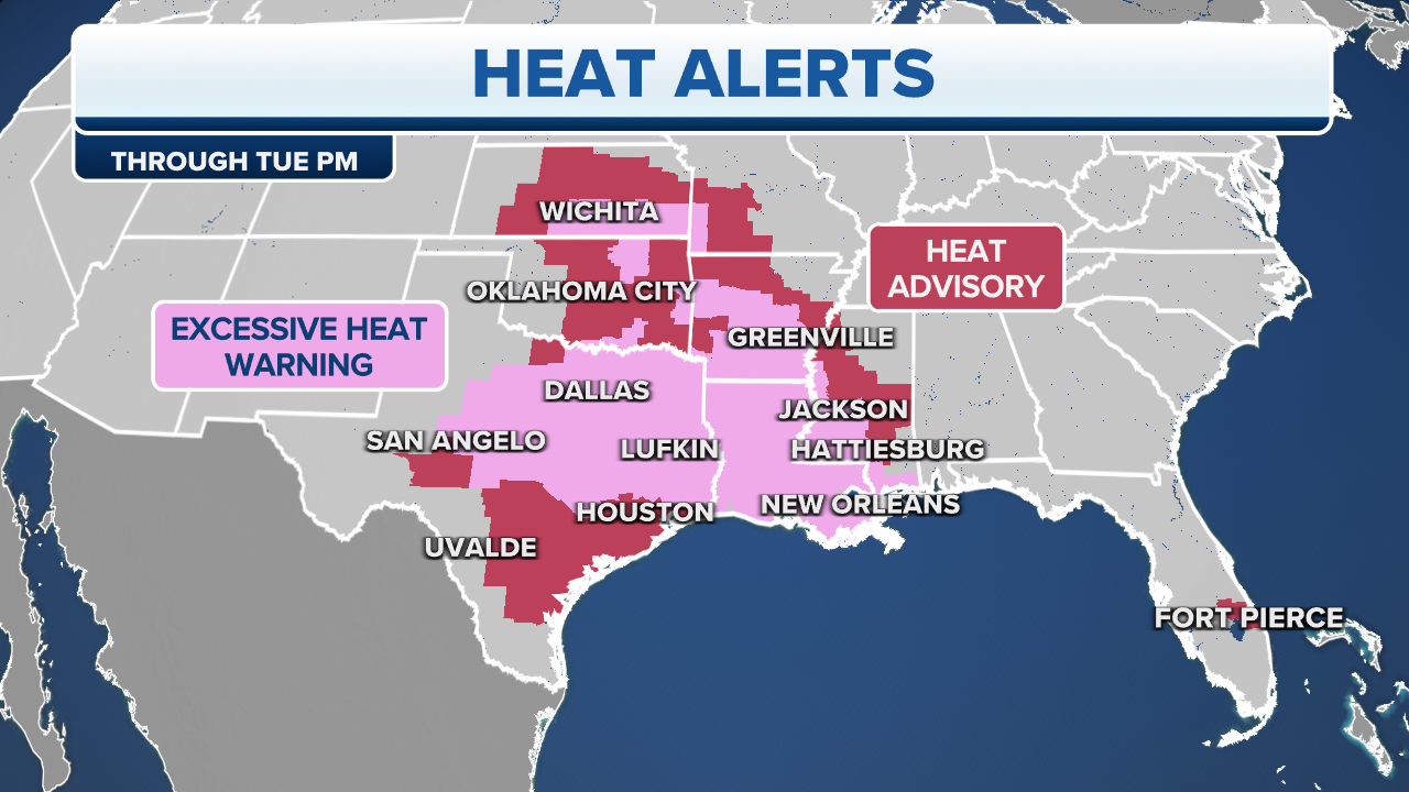 Heat alerts across the South
