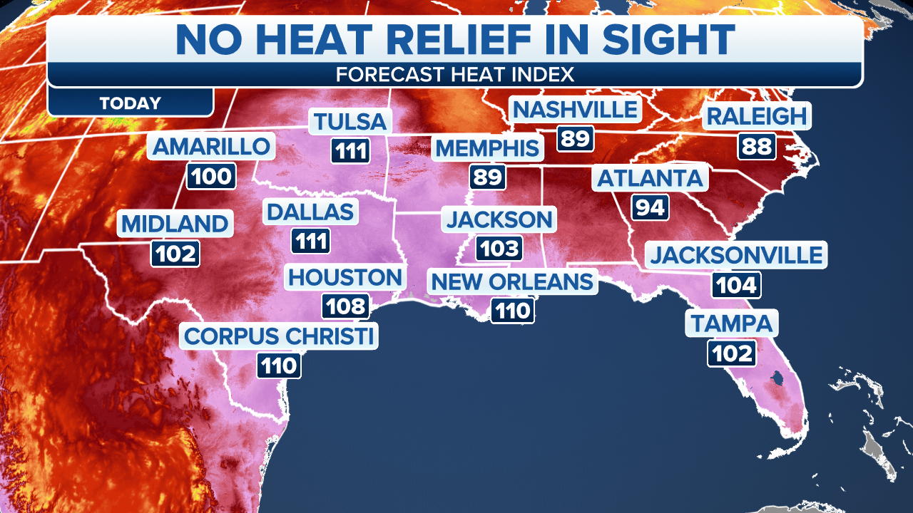 Forecast heat index