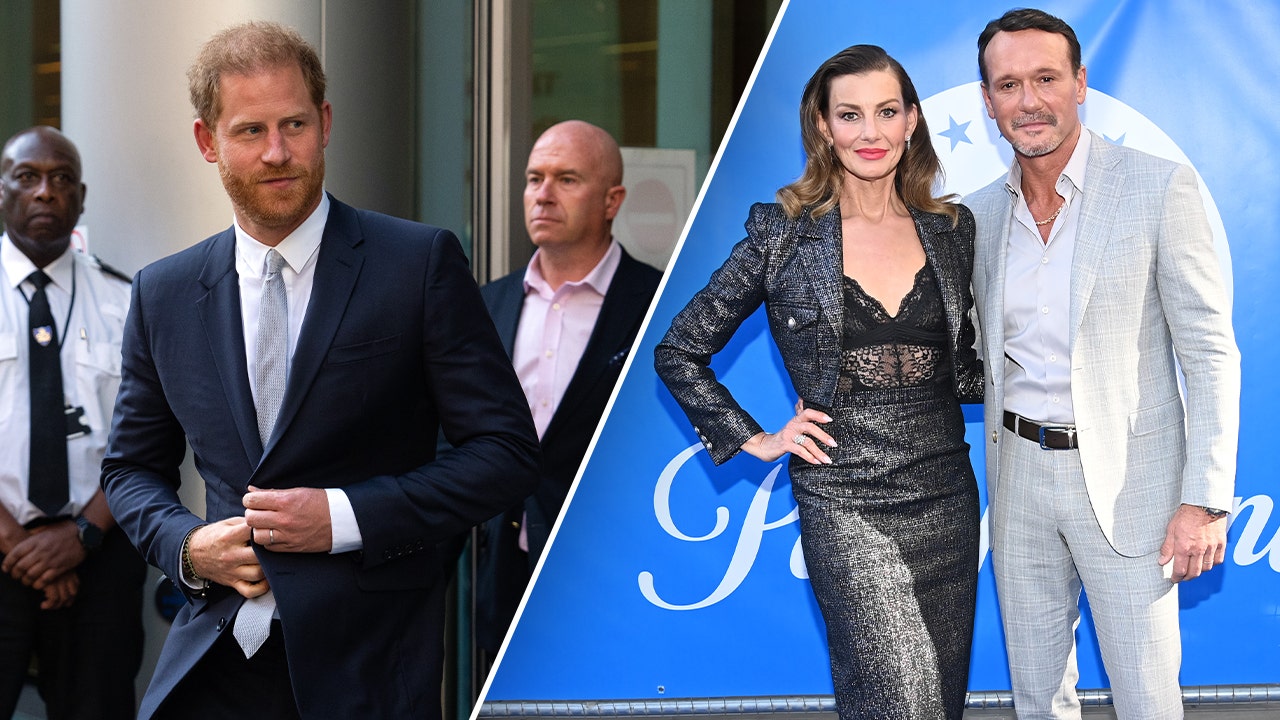 Royal expert says Prince Harry's feud with King Charles and Prince William is at the point of intervention, Tim McGraw's love confession may cause trouble with wife Faith Hill. (Carl Court/Getty Images / Dave J Hogan/Getty Images for Paramount+)