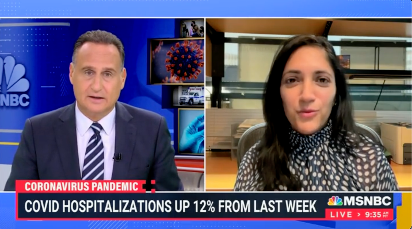 MSNBC medical contributor tells Americans to start wearing masks again after uptick in COVID hospitalizations