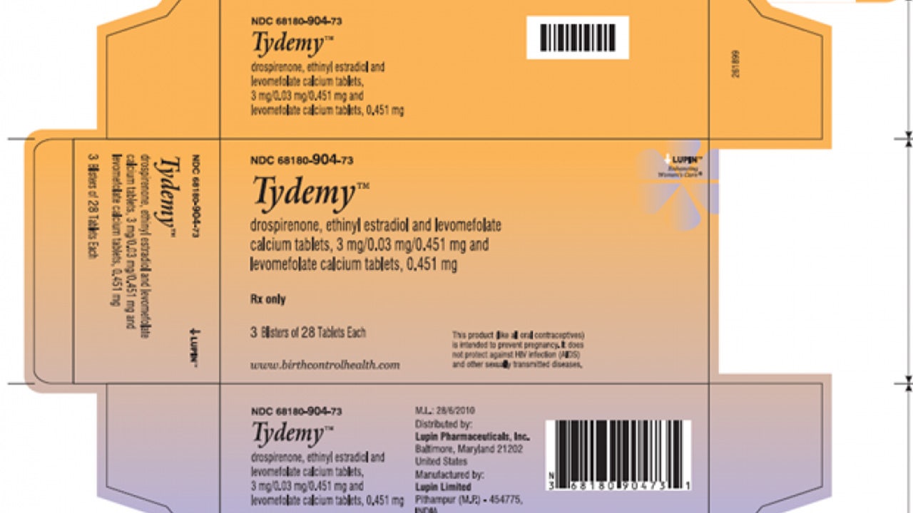 Tydemy oral birth control recalled, FDA warns that reduced efficacy may result in unexpected pregnancies