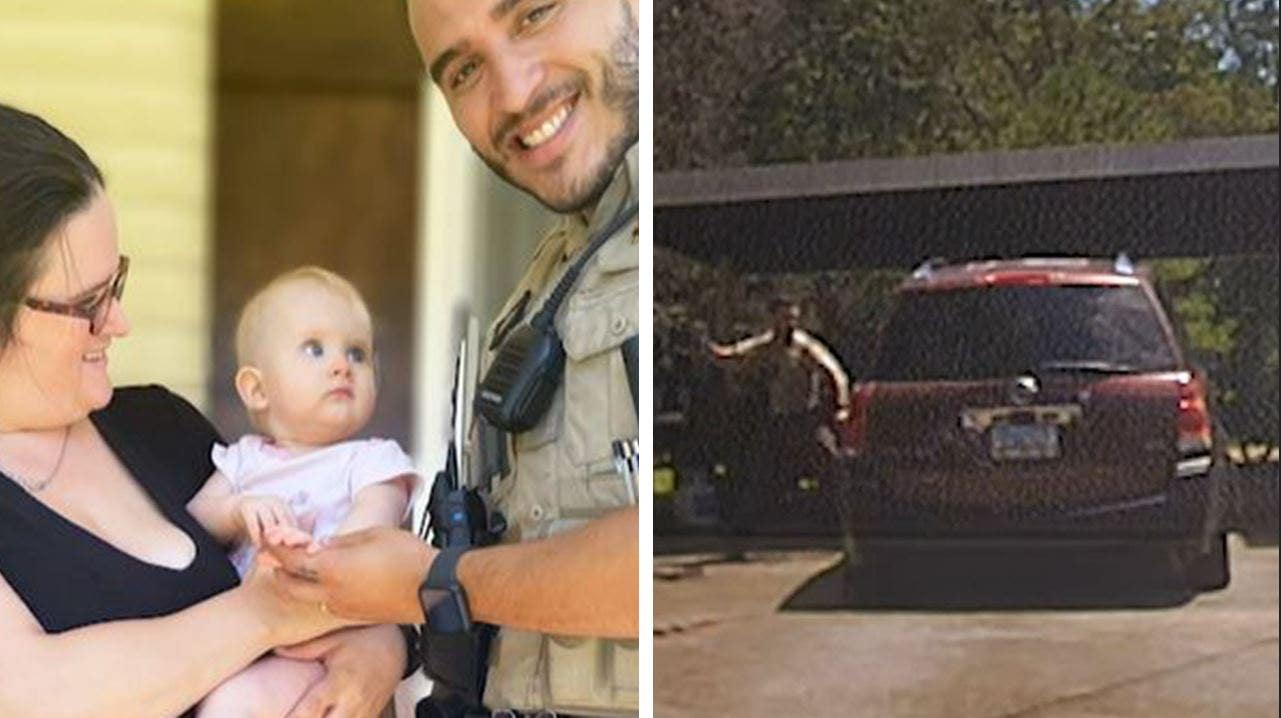 Georgia authorities rescue 8-month-old baby from van after mom calls 911, video shows