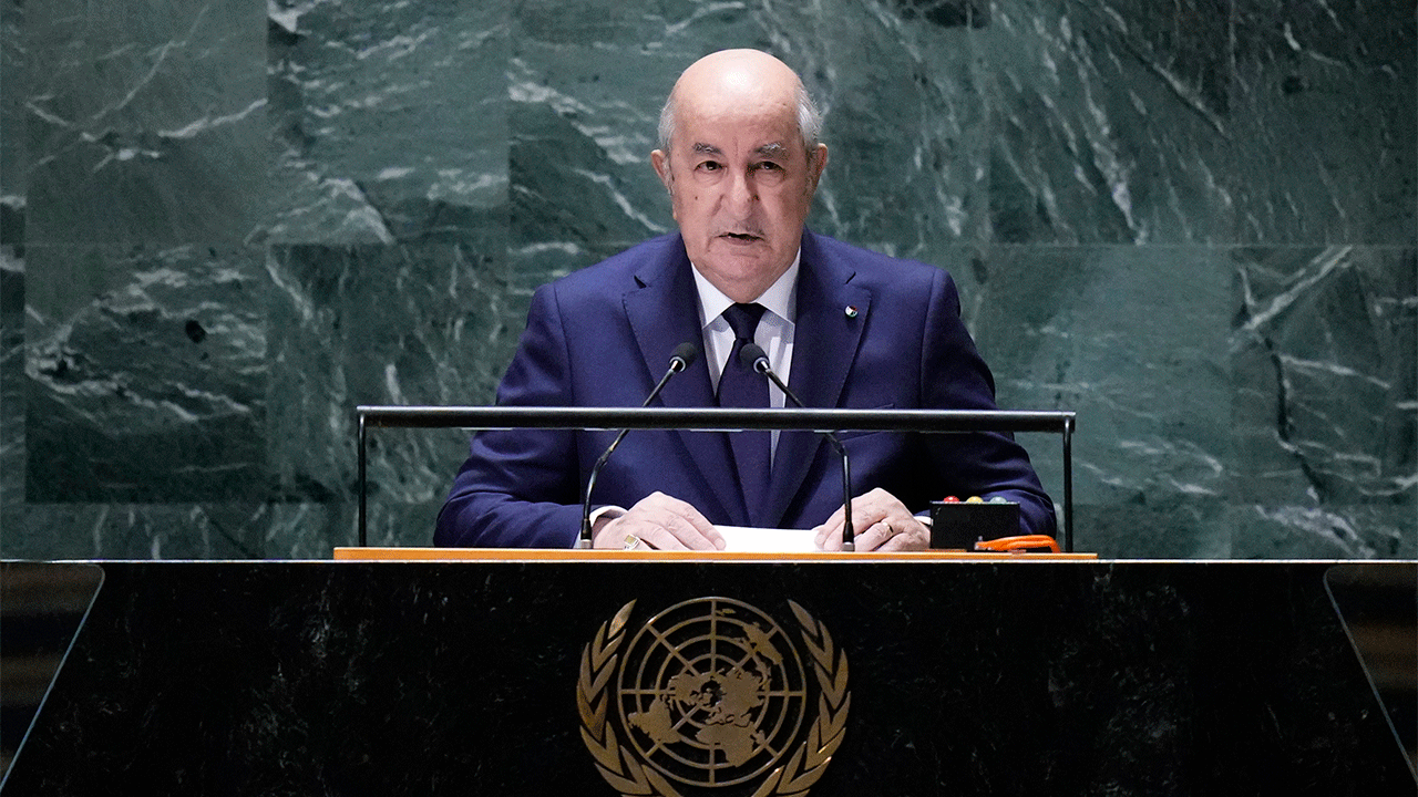 Algerian President Abdelmadjid Tebboune UN