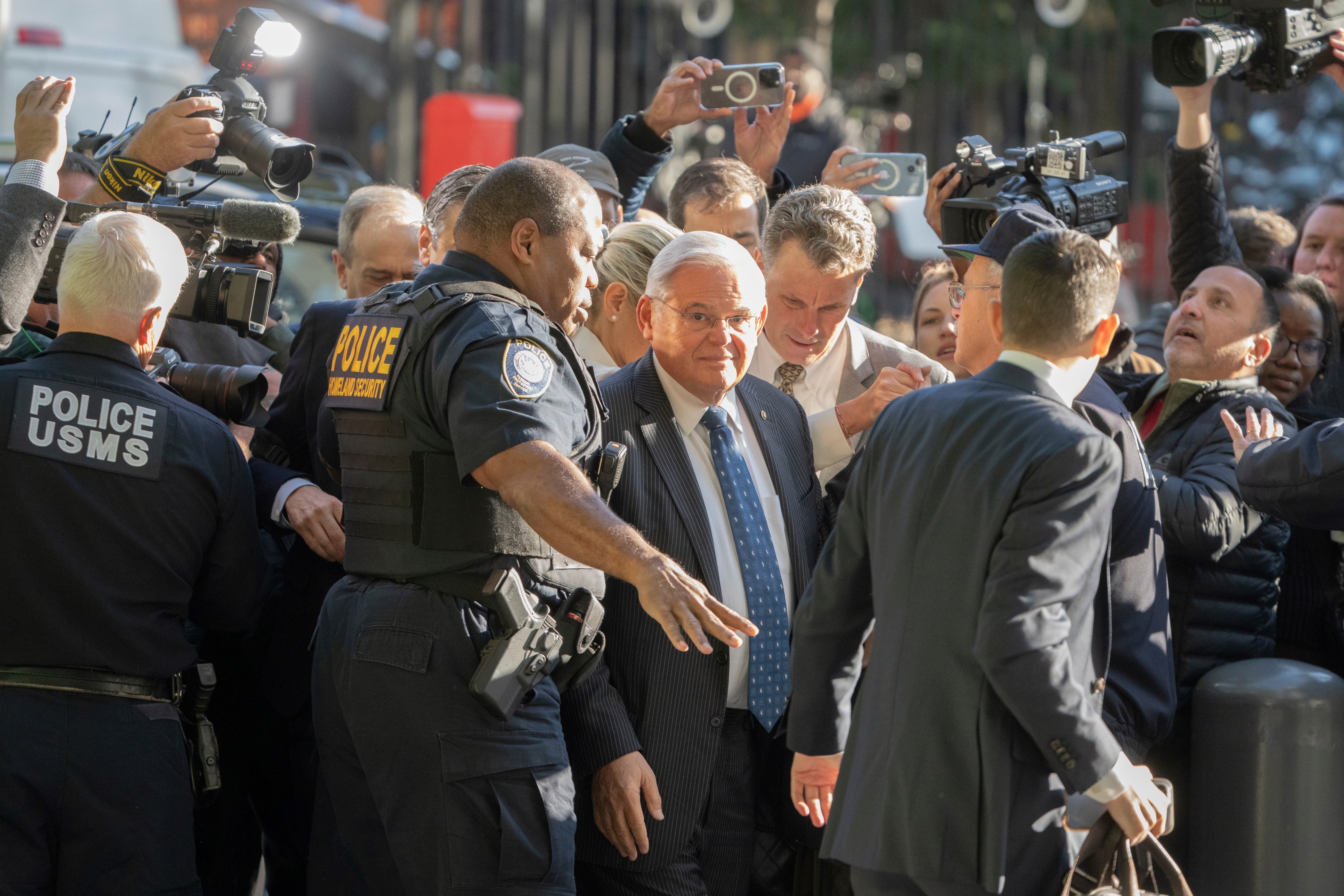 Senate leaders silent on potential expulsion of Sen. Menendez after Rep. Santos ousted