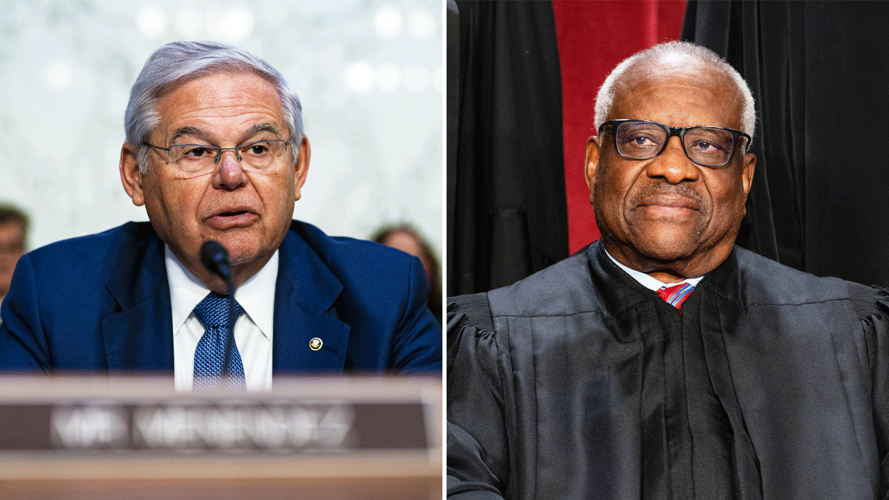 Media figures post identical 'talking points' equating Menendez indictment with Clarence Thomas accusations