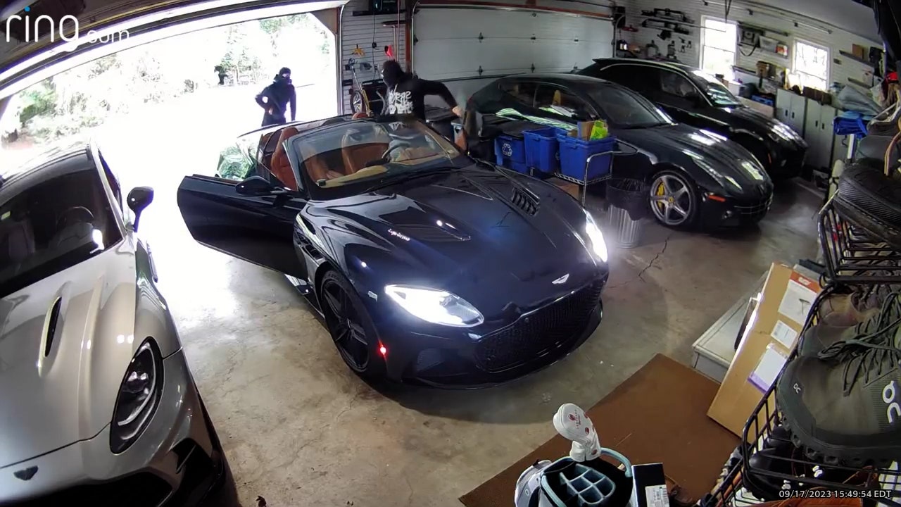 Caught on cam: Masked carjackers attack Aston Martin driver in his own garage