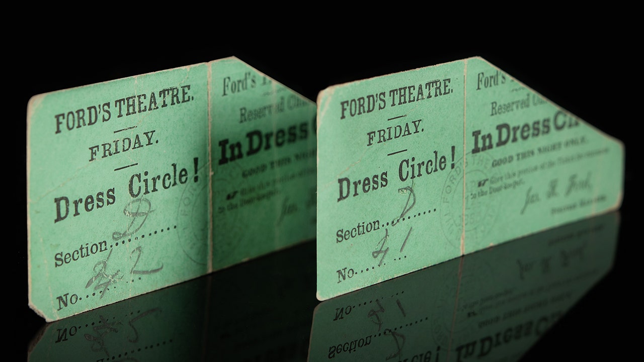 Ford's Theatre tickets from night of Lincoln assassination sell for $262.5K at auction
