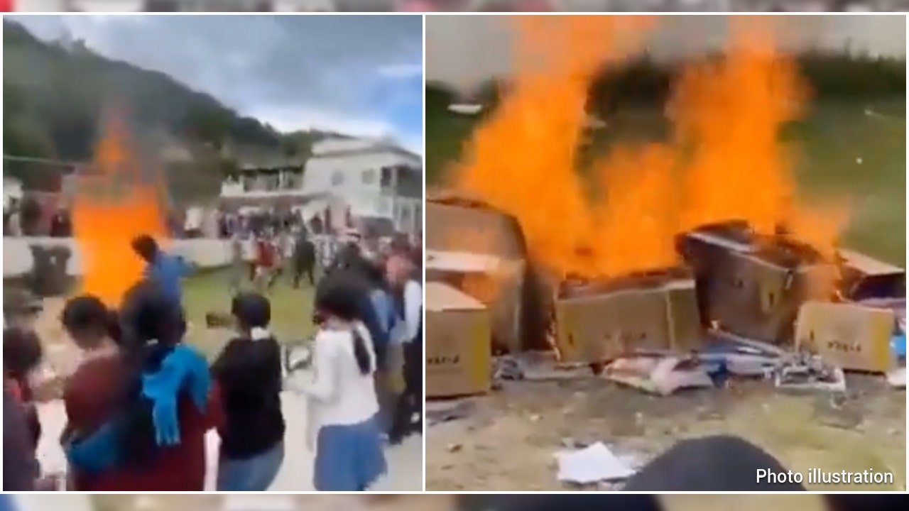 Mexican parents blaze textbooks infected with 'virus of communism' in fiery protest against gender ideology