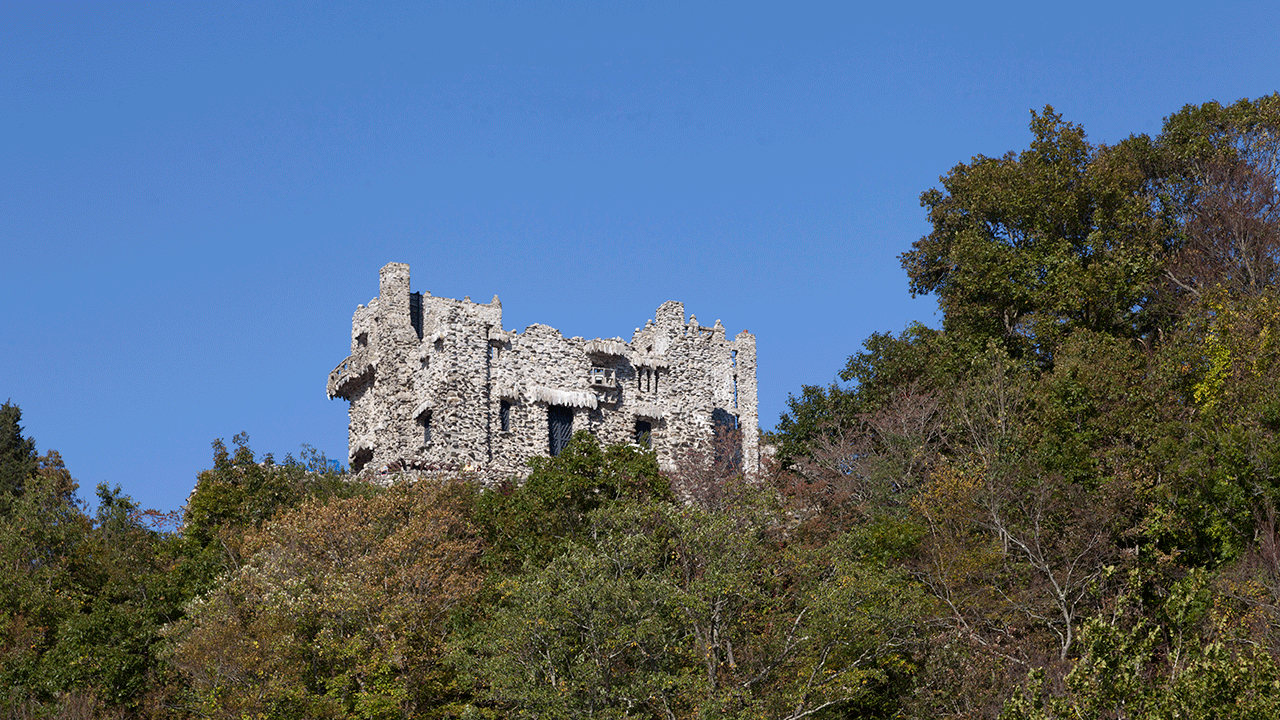 A view of Gillette Castle from the Connecticut River