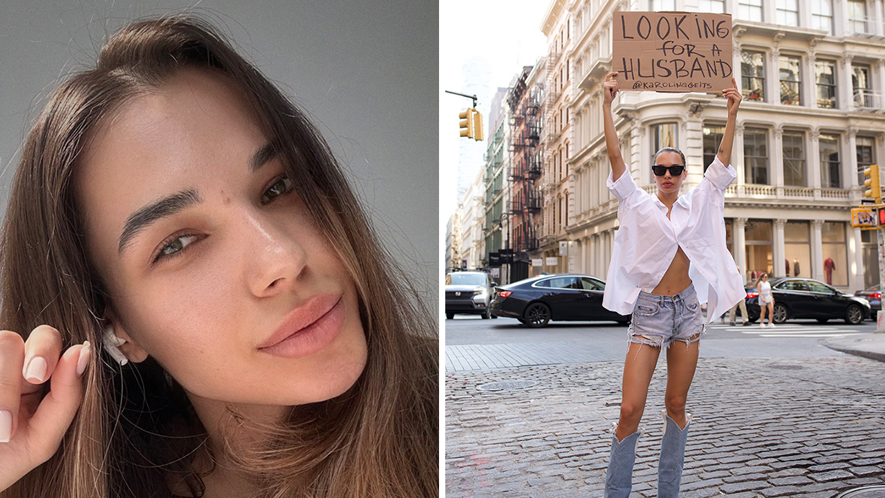 A 29-year-old single woman took to the streets of NYC to search for a husband in a unique and creative way. (Karolina Geits/Alona Kovalchuk)