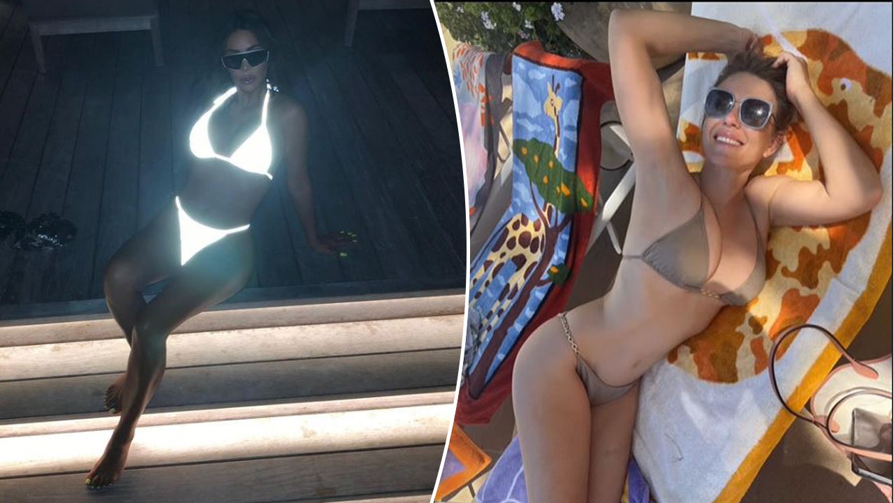 Kim Kardashian and Elizabeth Hurley soak up last days of summer: PHOTOS #USA