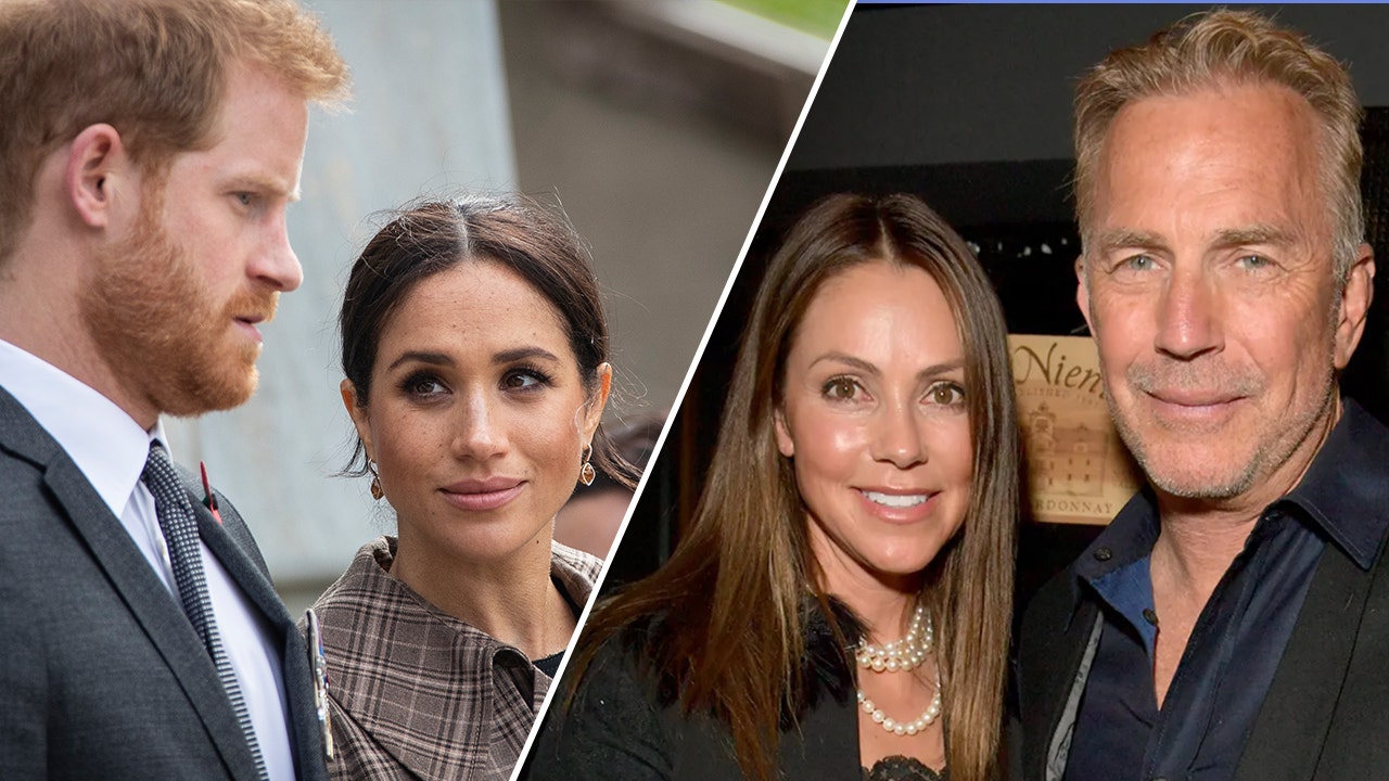 Meghan Markle takes 'huge risk distancing herself' from Prince Harry; Kevin Costner's ex breaks down in court. (Getty Images)