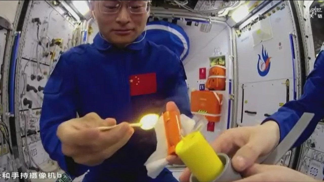 Chinese astronauts spurn accepted space norms with livestreamed fire experiment