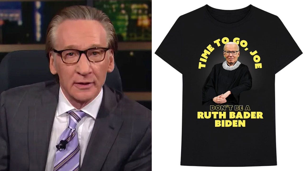 Bill Maher promotes 'Ruth Bader Biden' merch amid push to bench Biden: 'Doesn't know when to quit'
