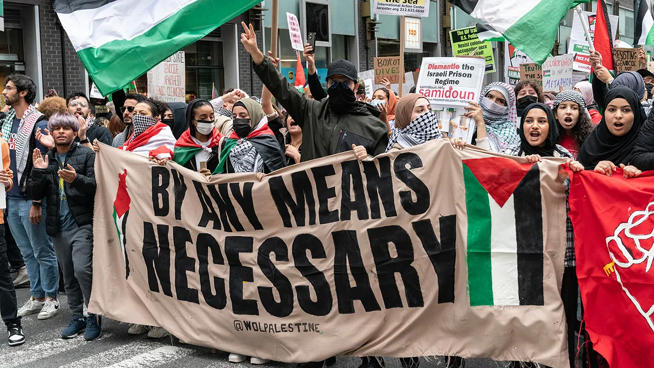 Pro-Palestinian protesters attempt to disrupt New Year's Eve festivities in New York City, Boston