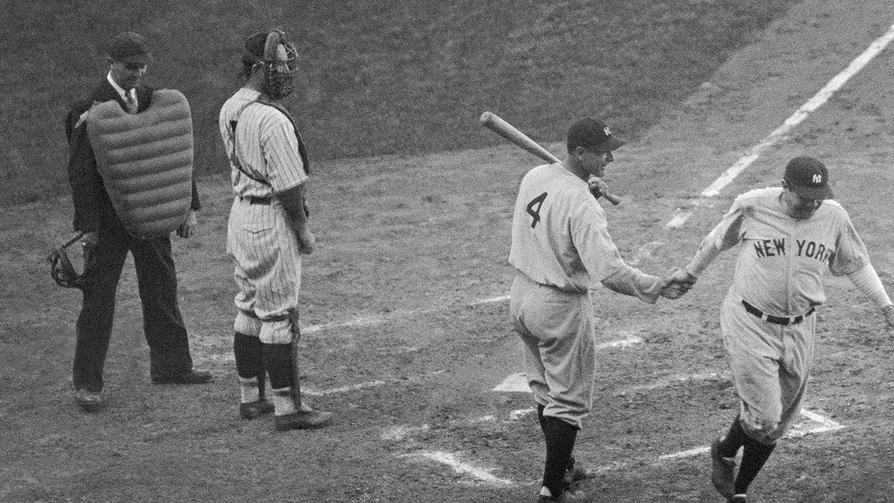 Babe Ruth in Game 3 of the 1932 World Series