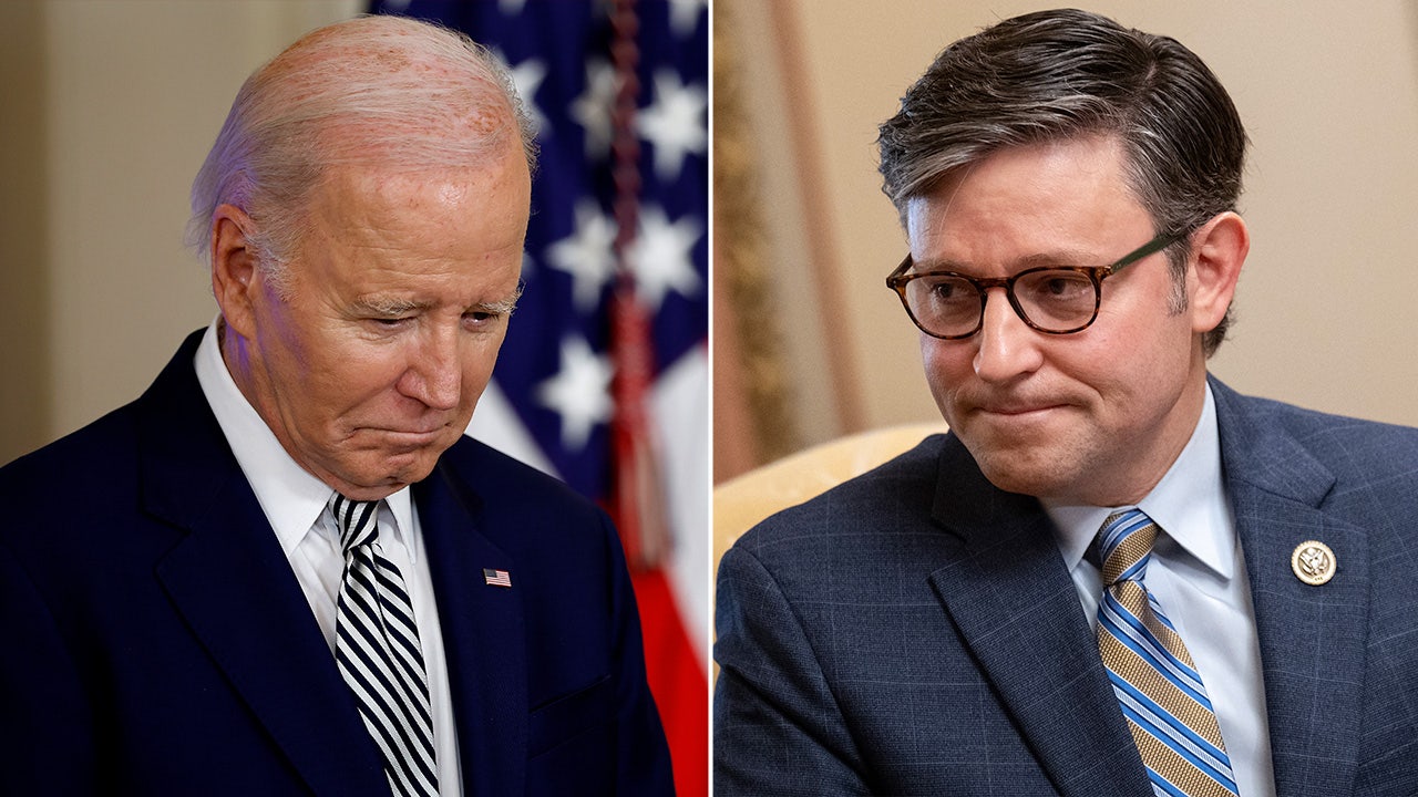 Read more about the article Speaker Johnson drops video with pointed message to Biden hours before State of the Union
