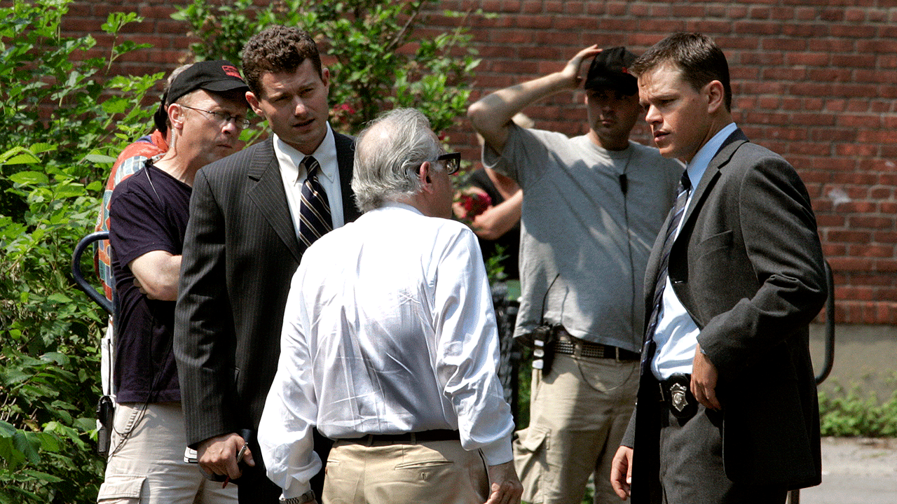 Martin Scorsese on set of "The Departed"