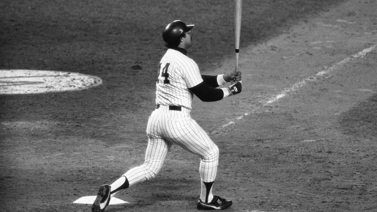 Reggie Jackson hitting the third home run of the 6th World Series Game