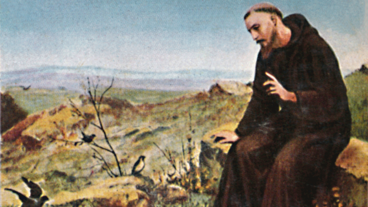 Saint Francis of Assisi and birds