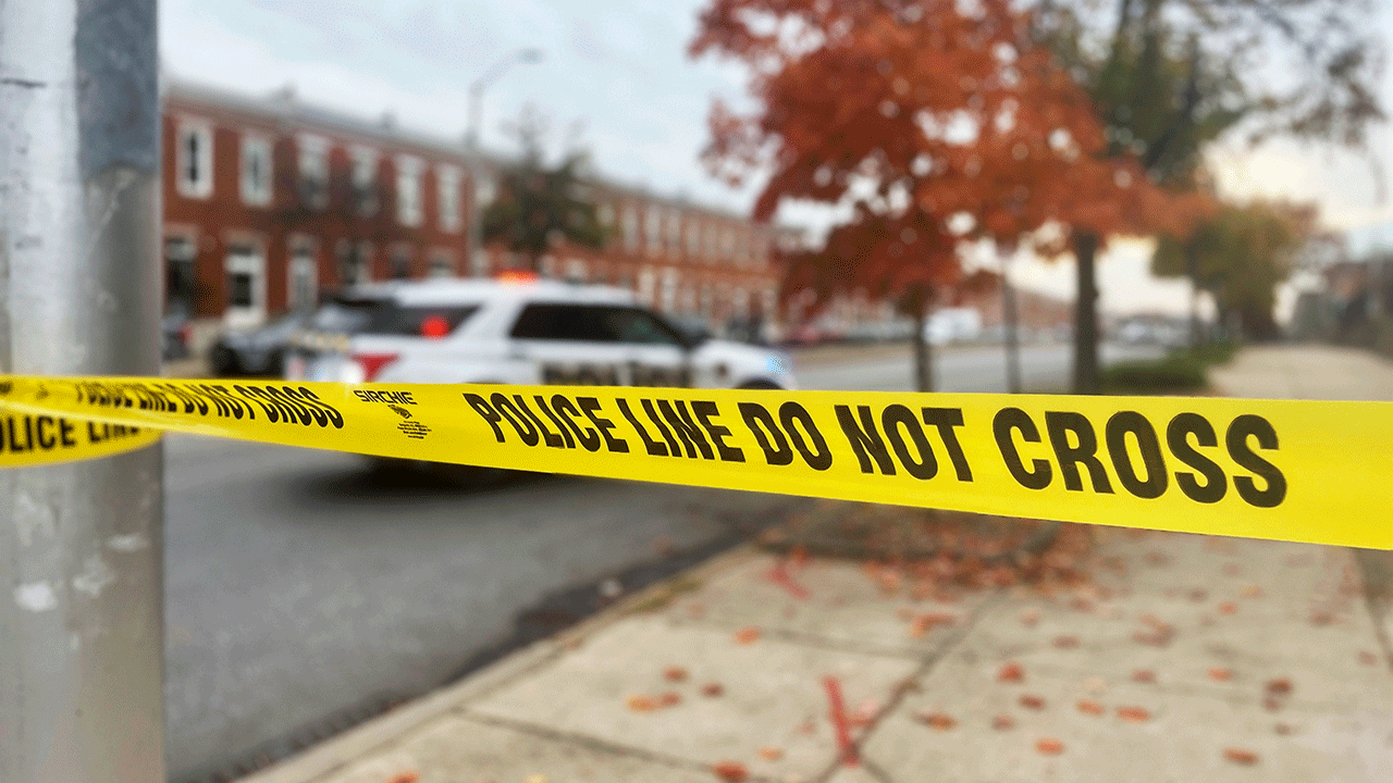 Crime scene tape in Baltimore