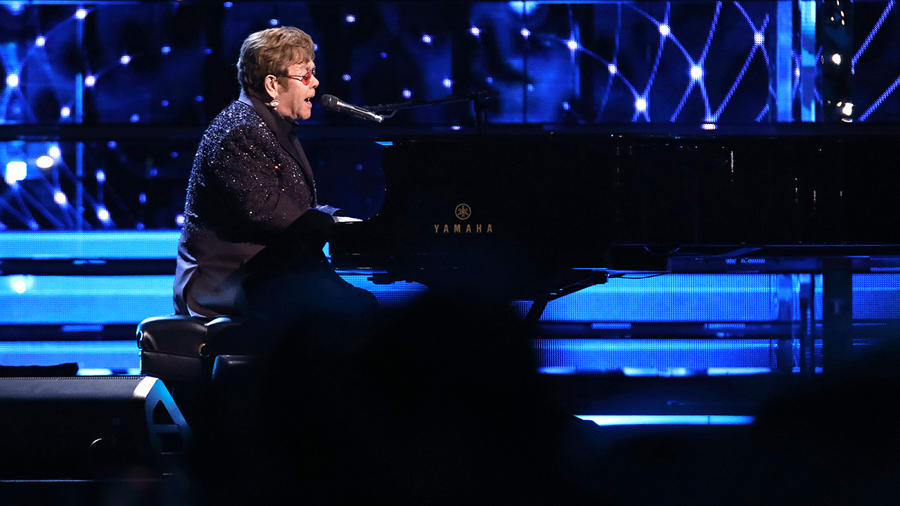 Elton John performs in New York