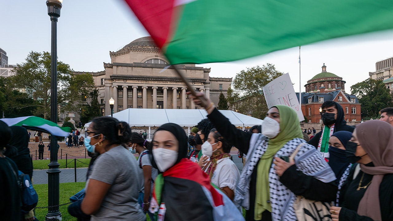 Columbia University president praises 'persistence' of students accused of antisemitism