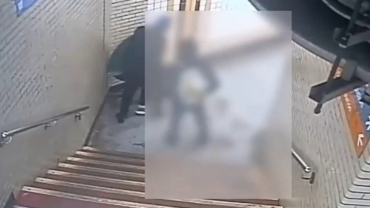 Philadelphia surveillance video shows man dragged down SEPTA stairs in violent attack, suspect at large