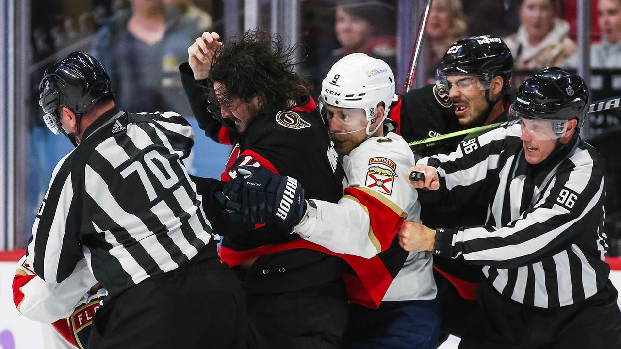 Brawl during NHL game results in unprecedented 10-minute penalties for  every player on the ice | Fox News