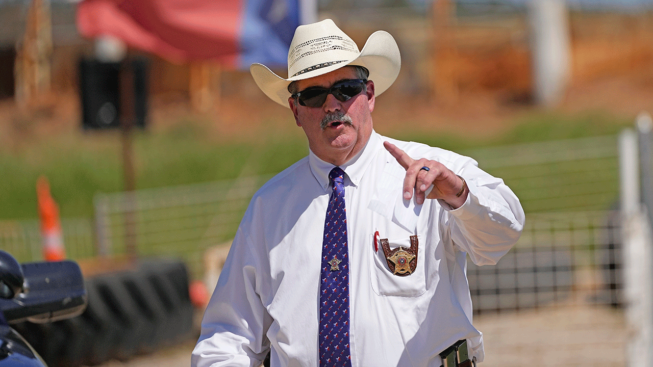 San Jacinto County Sheriff Greg Capers at news conference