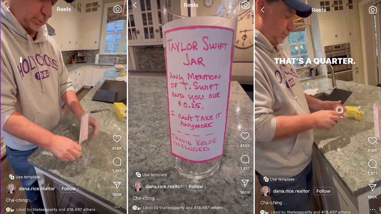 Couple's viral 'Taylor Swift Jar' has wife paying a quarter whenever she mentions the star