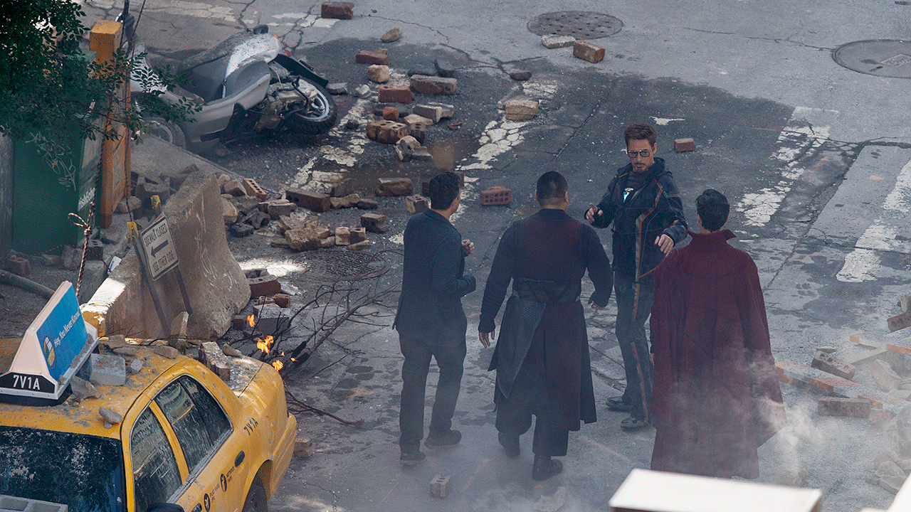 The filming of Avengers: Infinity War" in Atlanta