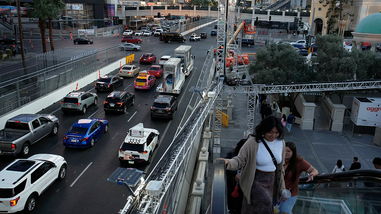 Construction on the Las Vegas strip for Formula 1