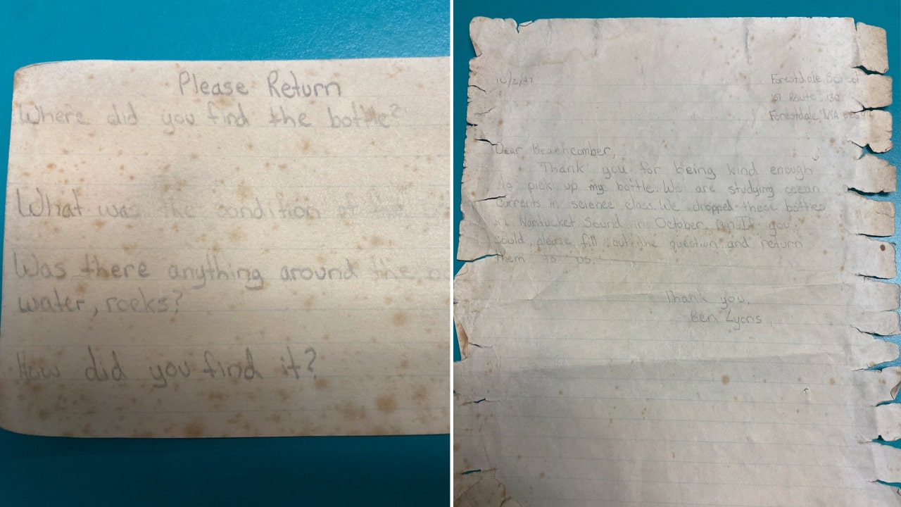 Message in a bottle written by Massachusetts 5th grader found in France 26 years later