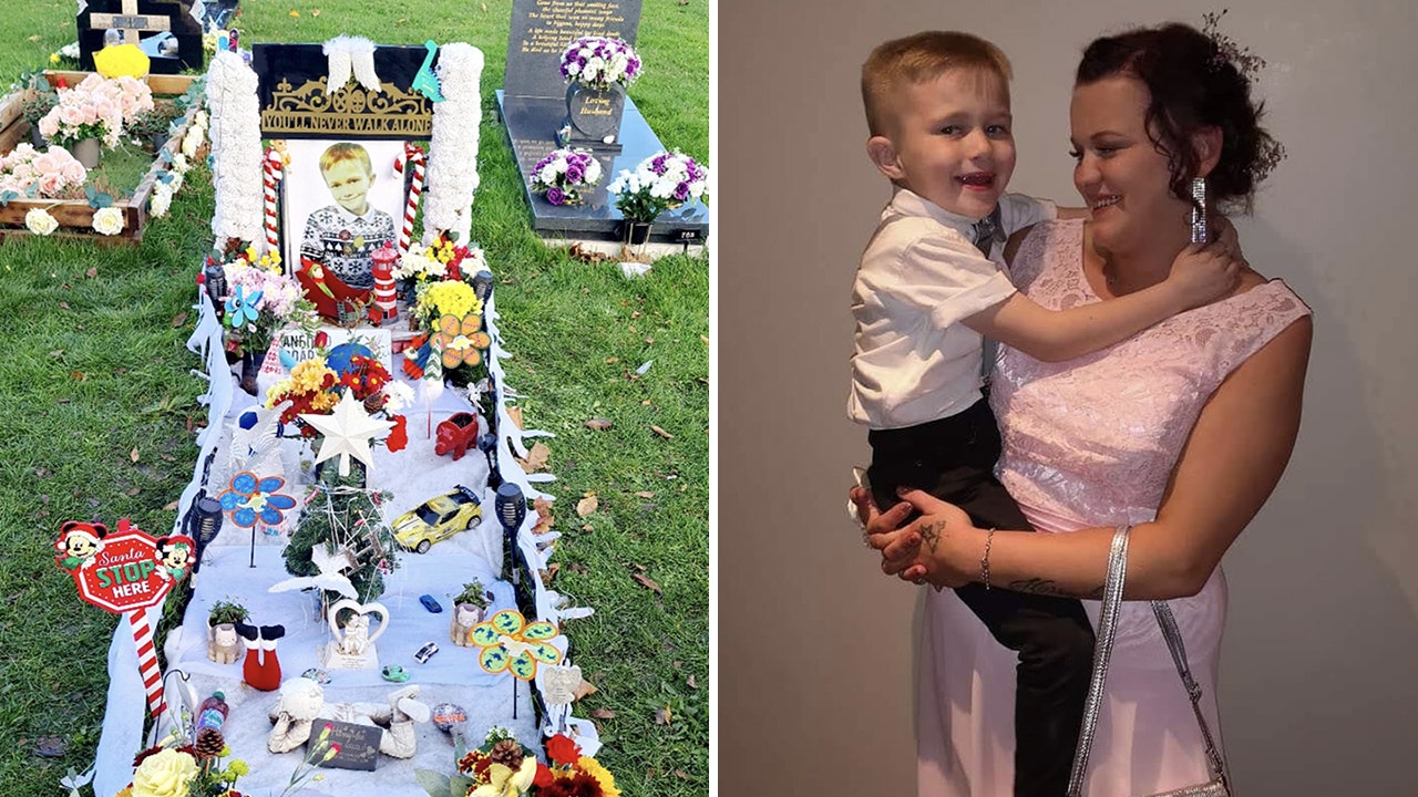 A mother has been told to remove the decorations on her son's grave. She said the fencing is 