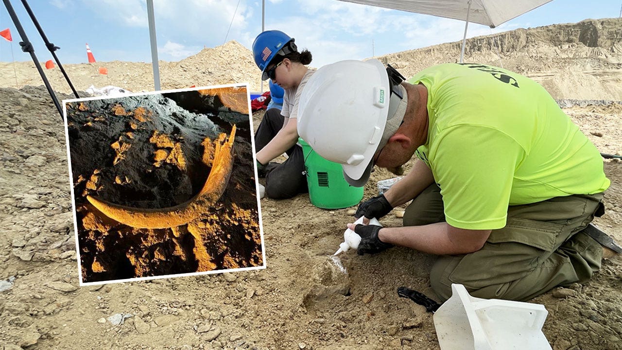 North Dakota coal miners unearth ancient mammoth fossil, including 7-foot-long tusk: 'Exciting find'