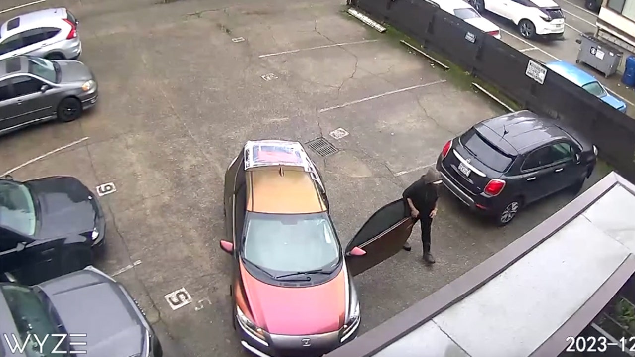 Seattle porch pirate's 'colorful' car caught on camera after theft
