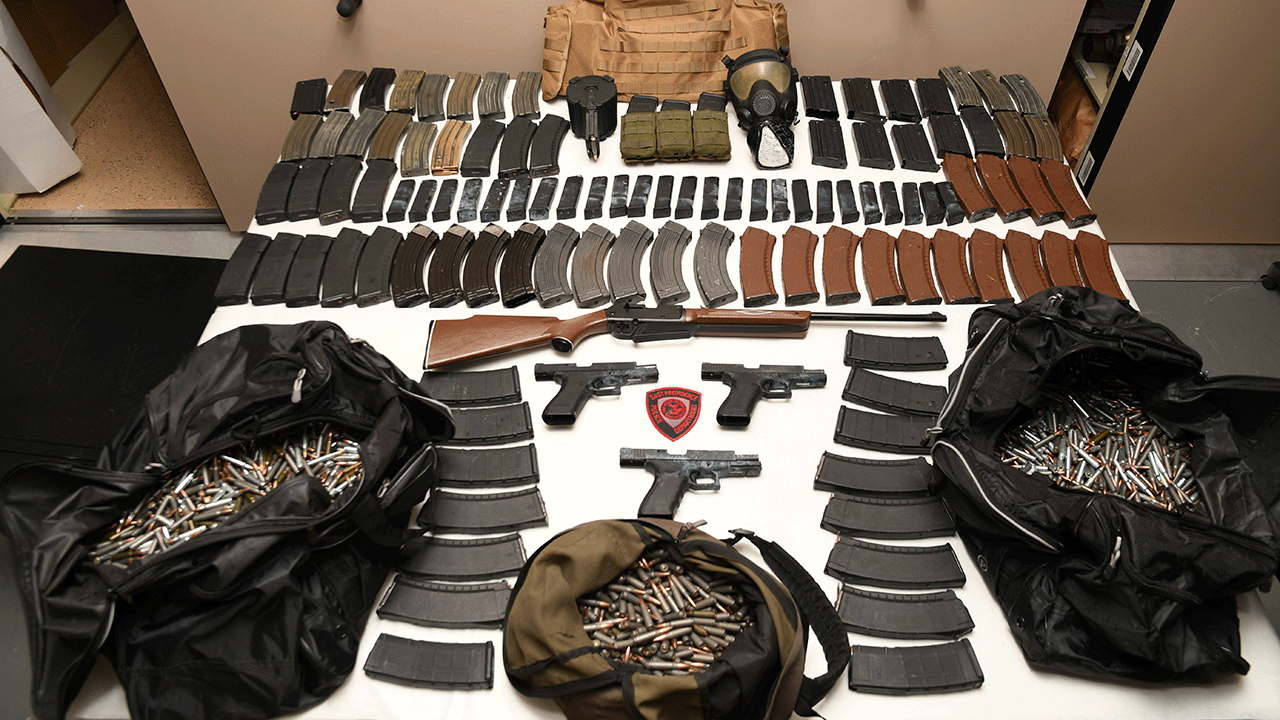 Seized weapons and ammo