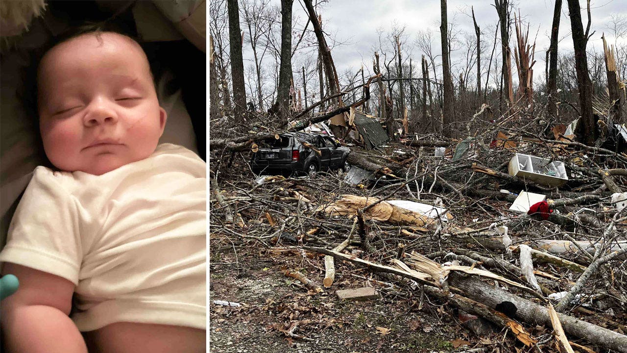 Baby swept away in Tennessee tornado found alive 'by the grace of God' in unusual spot