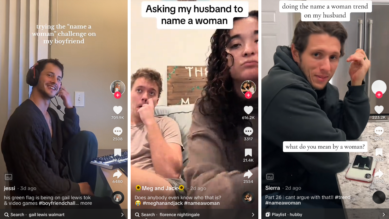 Men Are Being Asked to 'Name a Woman' on TikTok — and It's Hilarious