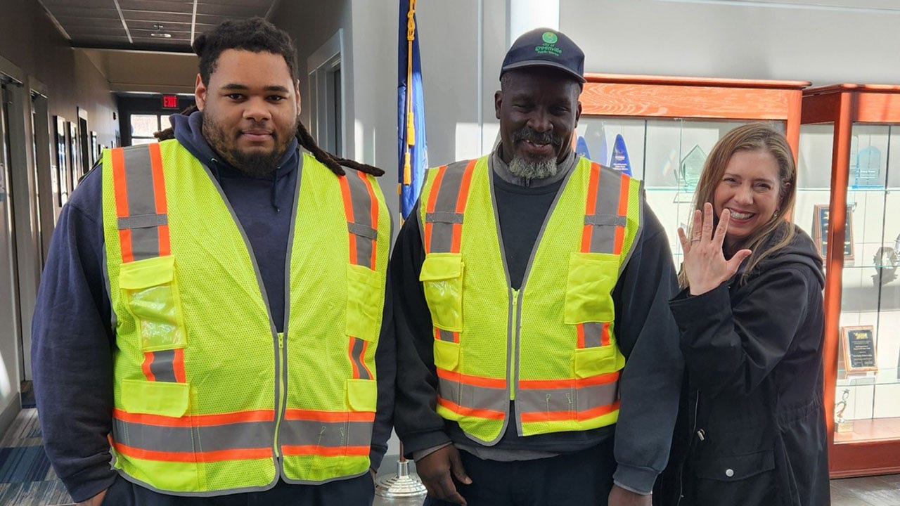 Diamond ring that was accidentally thrown away is found by recycling plant employees: 'Struck gold'