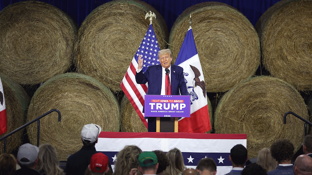 Donald Trump at rally in Iowa