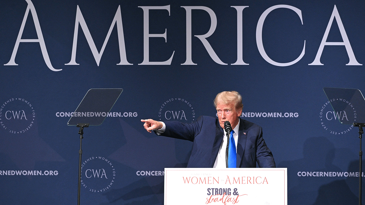 Donald Trump speaking at Concerned Women for America Summit